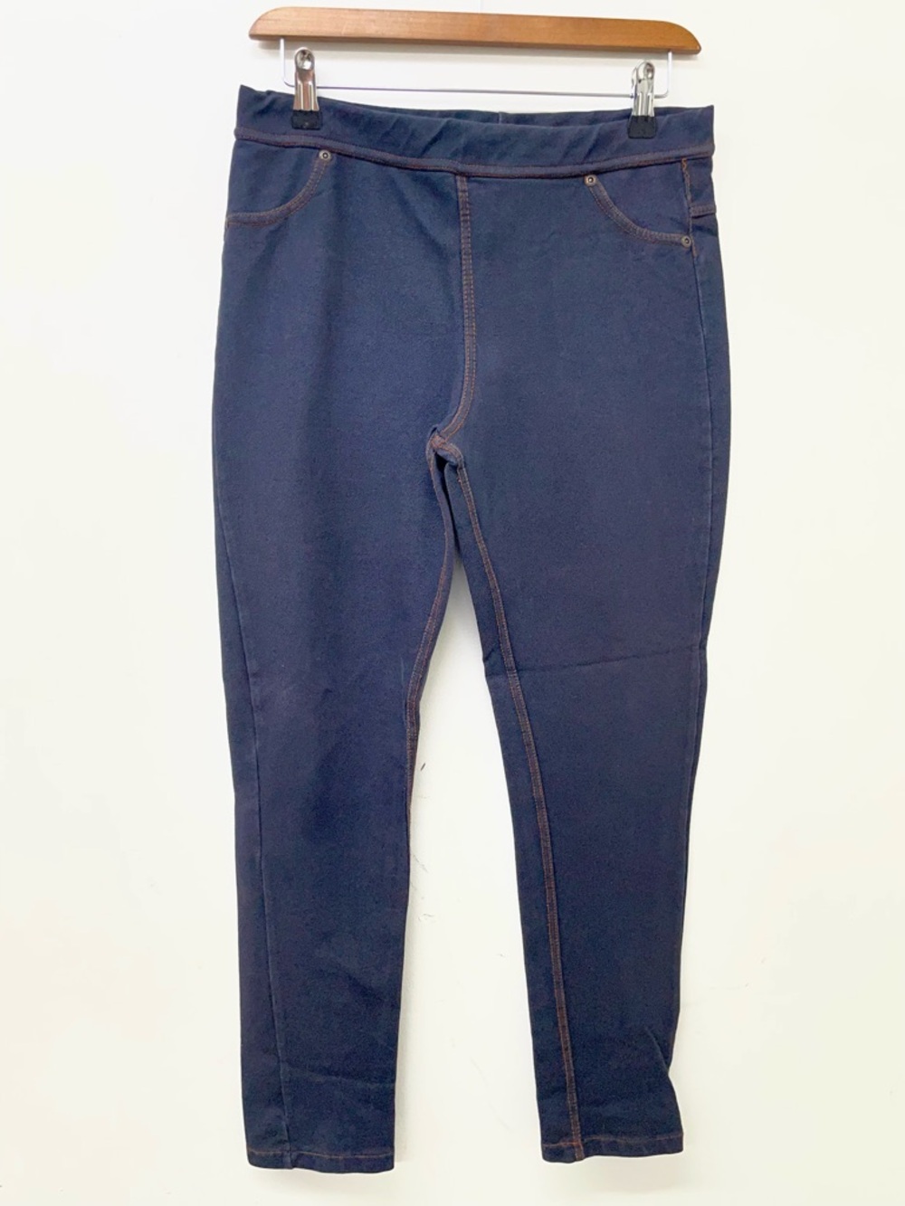 Ashley Blue Denim Leggings Women’s Size Medium Pull On Stretch Jeggings Pants